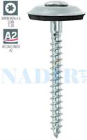 VITI INOX FISSAGGIO GRONDAIA TXø4.5X35 RONDELLA INOX/EPDM