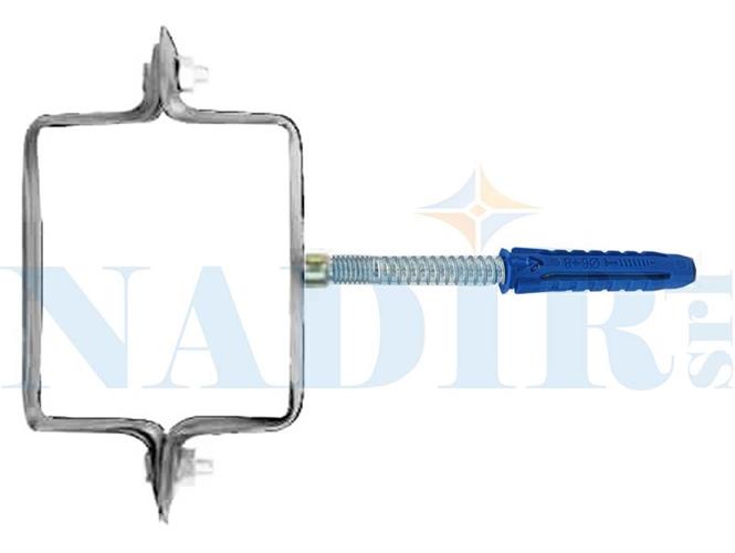 TECFI COLLARE QUADRO PER PLUVIALI ZINCATO MM.100
