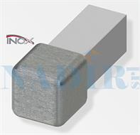 CAPSULA QUADRA INOX SPAZZOLATO SATINATO H.10