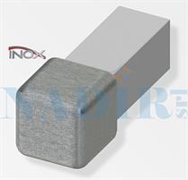 CAPSULA QUADRA INOX SPAZZOLATO SATINATO H.10