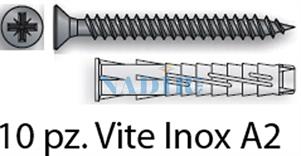 TASSELLO UNIVERSALE CON VITE INOX VZ ø6X32 BUSTA 10PZ