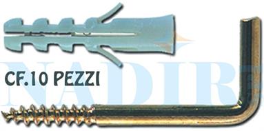 TASSELLO CANCANO OTTONATO ø4 CF.10PZ X QUADRI