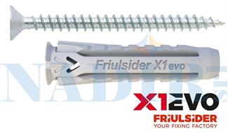 TASSELLO NYLON X1EVO ø10X50 CON BORDO E VITE