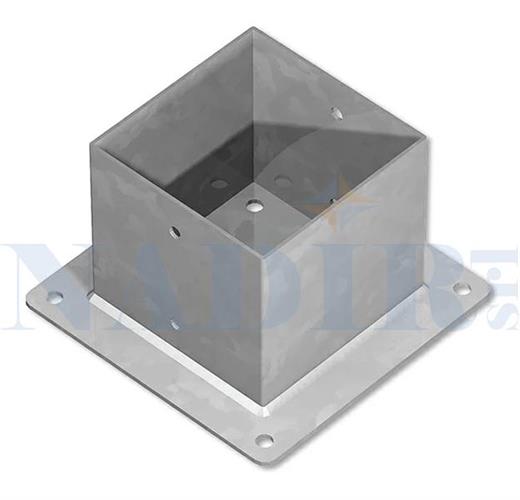 SUPPORTO A PAVIMENTO PER TRAVI QUADRO 101X101X150 BASE 2.5MM