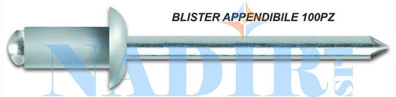 RIVETTI ALLUMINIO BUSTA 100PZ 4,8X10