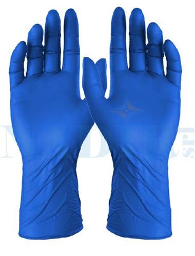GUANTO LATTICE BLU HIGH RISK CM.30 TG.L CF.50PZ SENZA TALCO