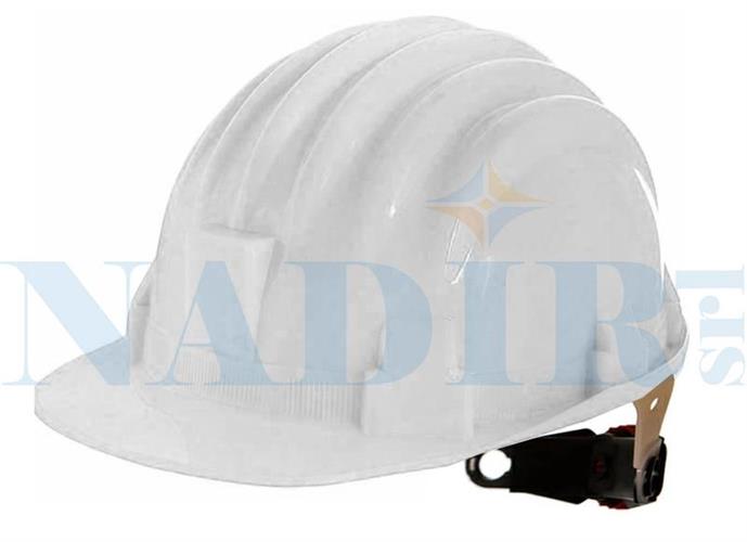ELMETTO BIANCO CON MANOPOLA DI REGOLAZIONE CONFORME 89/686/CEE