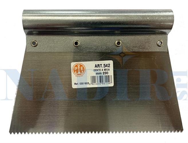 SPATOLA CONICA DENTE SEGA MM.200 PER COLLE A CONTATTO