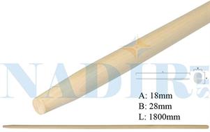 MANICO RASTRELLO OCCHIO TONDO CONICO ø28-18 CM.180 IN FAGGIO