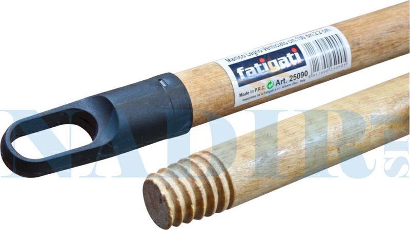 MANICO SCOPA LEGNO FILETTATO CM.130 MODELLO VERNICIATO