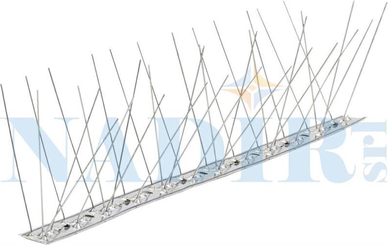 DISSUASORE TOTALMENTE INOX PER VOLATILI 80 SPILLI CM.100