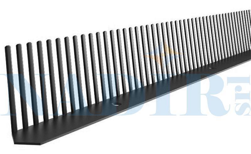 DISSUASORE PARAPASSERI A PETTINE IN PP NERO TOP QUALITY CM.10X100