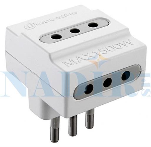 ADATTATORE BIANCO TRIPLO TRE PRESE 10A BLISTER
