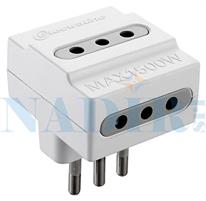 ADATTATORE BIANCO TRIPLO TRE PRESE 10A BLISTER