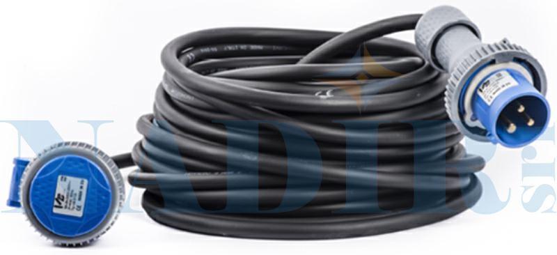 PROLUNGA INDUSTRIALE MT.20 IP67 ø3GX2.5 H07RN-F SPINA+PRESA 220V 16A