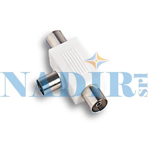 ADATTATORE DOPPIO COASSIALE TV 3 VIE