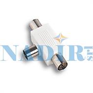 ADATTATORE DOPPIO COASSIALE TV 3 VIE