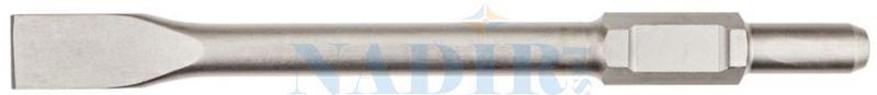 SCALPELLO PIATTO TAGLIO 30MM ATTACCO HEXAGON 30MM LUNGHEZZA MM.410