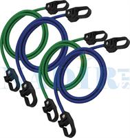 FUNE ELASTICA BAGAGLI LATTICE 100% GANCI PLASTICA ø13X1.5MT CF.2PZ