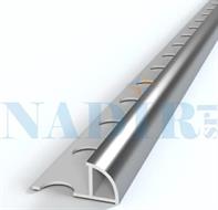 PROFILO JOLLY PVC COLOR ACCIAIO SPAZZOLATO SATINATO H.10 CM.260