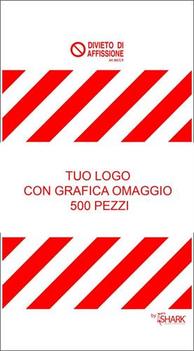PANNELLO DIVIETO AFFISSIONE CM.180X100 PERSONALIZZABILE CF.500PZ