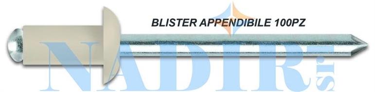 RIVETTI AVORIO RAL 1013 BUSTA 100PZ ø4X10