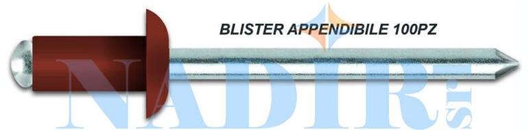 RIVETTI ROSSO TEGOLA RAL 8004 BUSTA 100PZ ø4X10