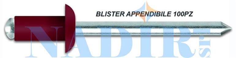 RIVETTI ROSSO SIENA RAL 3009 BUSTA 100PZ ø4X10