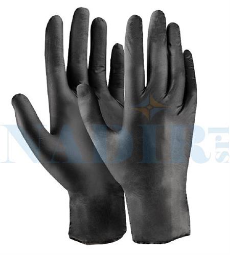 GUANTO NITRILE NERO SENZA TALCO TAGLIA L SCATOLA 100PZ CERTIF.FOOD