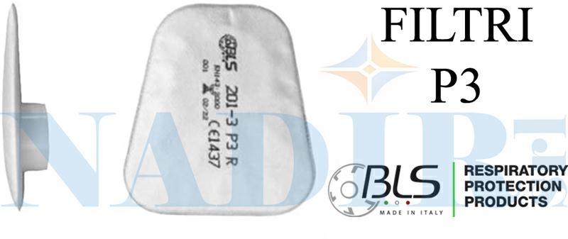 COPPIA FILTRI P3 SEMI-MASCHERA PROFESSIONALE BLS ART.201-3C