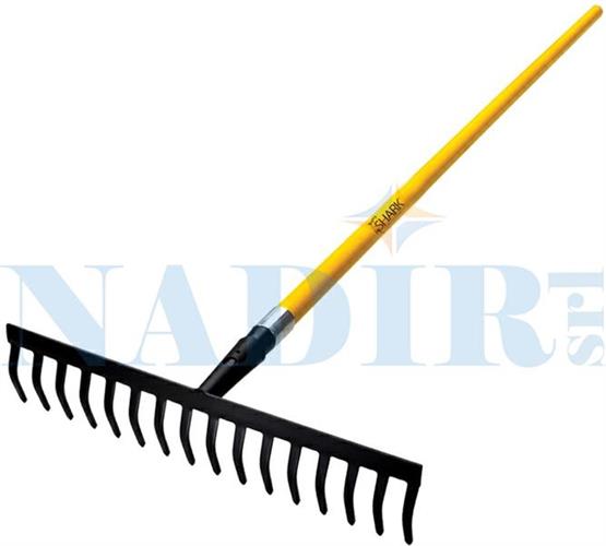 RASTRELLO ACCIAIO 14 DENTI MANICO RESINA ULTRALEGGERO CM.152