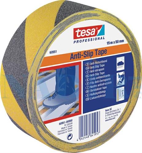 NASTRO ANTISDRUCCIOLO GIALLO NERO TESA 50 X 15MT