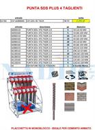 ESPOSITORE DA BANCO PZ.85 PUNTA SDS PLUS TIGER 4 TAGLIENTI