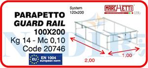 PARAPETTO COMPLETO MARCHETTI SYSTEM 100X200 EN1004 ART.50023