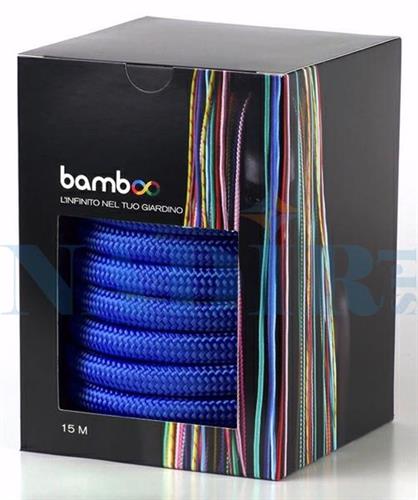 TUBO BAMBOO ESTENSIBILE TRIPLO LATTICE BLU MT.5-15 ACCESSORIATO