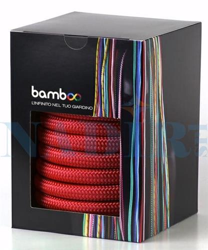 TUBO BAMBOO ESTENSIBILE TRIPLO LATTICE ROSSO MT.7,5-23 ACCESSORIATO