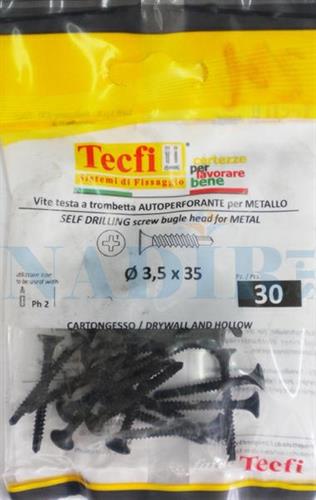 VITI CARTONGESSO FOSFATATE AUTOPERFORANTI ø3,5X35 BLISTER 30 PZ