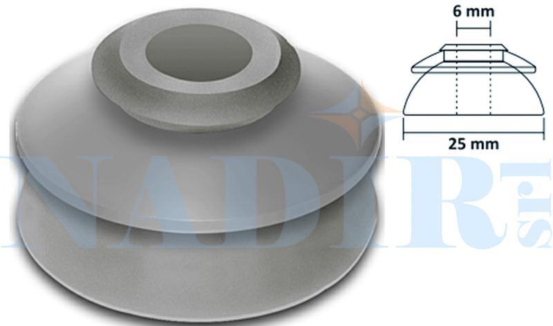 RONDELLA AD OMBRELLO EPDM BIANCO-GRIGIA RAL9002 ø24