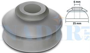 RONDELLA AD OMBRELLO EPDM BIANCO-GRIGIA RAL9002 ø24