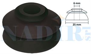 RONDELLA AD OMBRELLO EPDM TESTA DI MORO RAL 8017 ø24