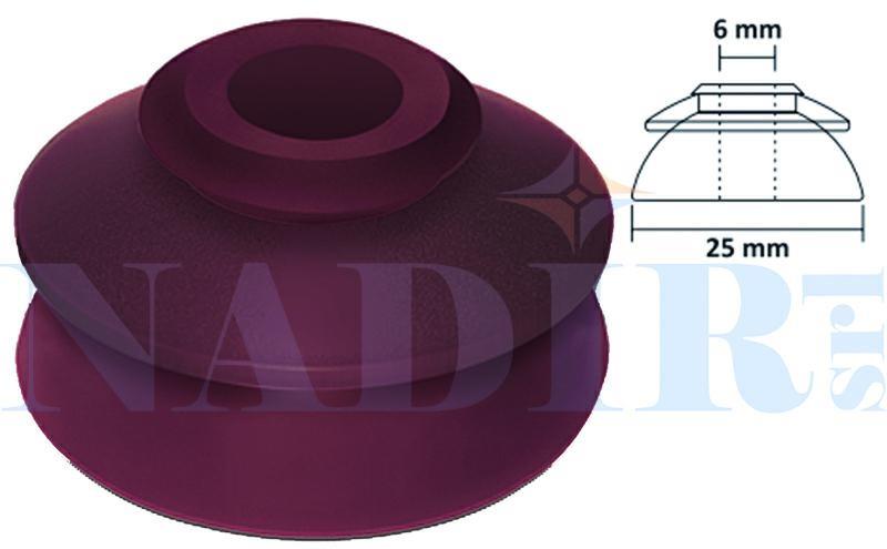 RONDELLA AD OMBRELLO EPDM ROSSO SIENA RAL 3009 ø24