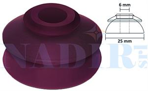 RONDELLA AD OMBRELLO EPDM ROSSO SIENA RAL 3009 ø24
