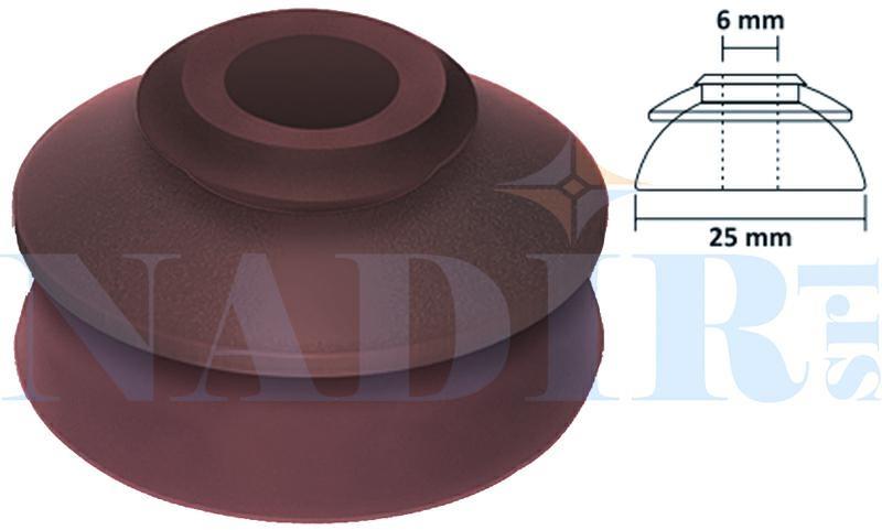 RONDELLA AD OMBRELLO EPDM ROSSO TEGOLA RAL 8004 ø24