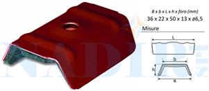 CAPPELLOTTO ROSSO SIENA GRECA 20 CON GUARNIZIONE IMBALLO PZ.100