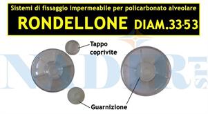 RONDELLONE POLICARBONATO ø33 NEUTRO MODELLO STELLONE