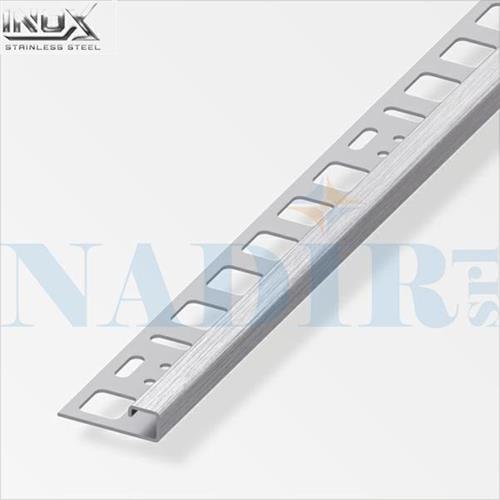 PROFILO JOLLY QUADRO INOX SPAZZOLATO SATINATO H.10 CM.250