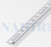 PROFILO L TERMINALE ALLUM. H10 SATINATO ARGENTO CM.250