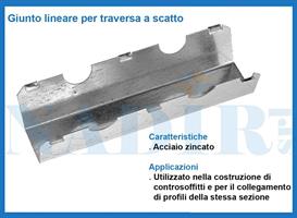 GIUNTO LINEARE CARTONGESSO PER TRAVERSA A SCATTO 7/10