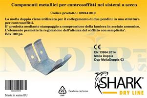 MOLLA DOPPIA PER PENDINATURA IN ACCIAIO ARMONICO SHARK DRY LINE