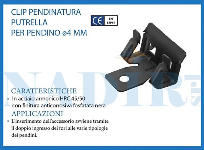 CLIP PENDINATURA PUTRELLA TRAVE IPE MM.4-10